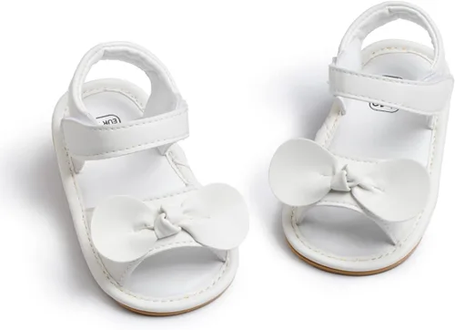 Miniatura 157 de Meckior Sandalias de verano con punta abierta y suave de piel sintética para bebés y niñas pequeñas