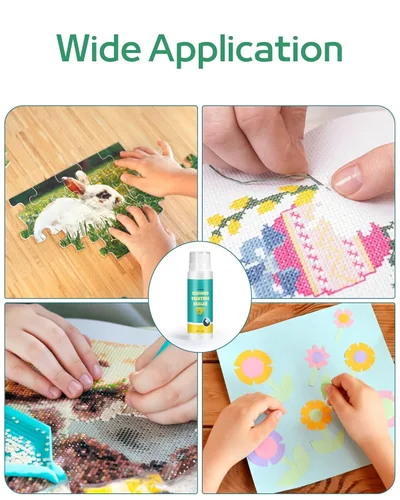 Miniatura 6 de Pegamento artístico de 4.1 fl oz para kits de pintura de diamantes, fórmula de secado rápido, antidesprendimiento con agarre y brillo permanentes