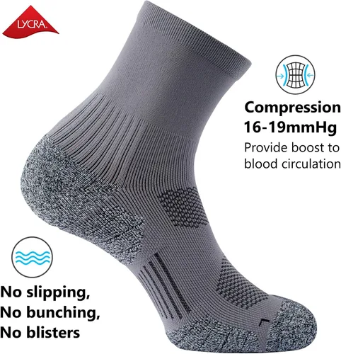Miniatura 27 de CWVLC Calcetines deportivos de compresión acolchados para hombres y mujeres
