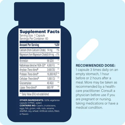 Miniatura 2 de Enzyme Science Nattokinase Pro con NSK-SD - Suplemento orgánico - Las mejores enzimas para apoyo cardiovascular y circulatorio - Vegano y Kosher