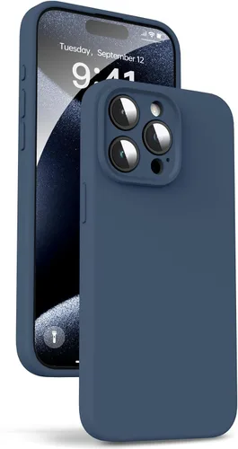 Miniatura 100 de Supdeal Funda de silicona líquida para iPhone 12 Pro Max, [protección de cámara] [antihuellas dactilares] [carga inalámbrica] Funda protectora de 4