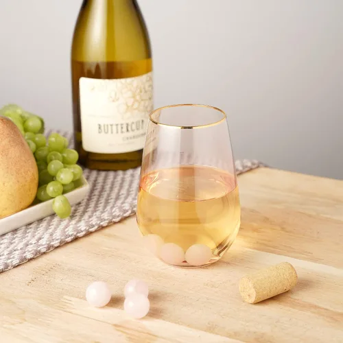 Miniatura 4 de Twine Gemas de vino de cuarzo rosa, enfriadores de bebidas rosas, esferas de piedra de cuarzo rosa pulido real, piedras de whisky, rosa, juego de 6