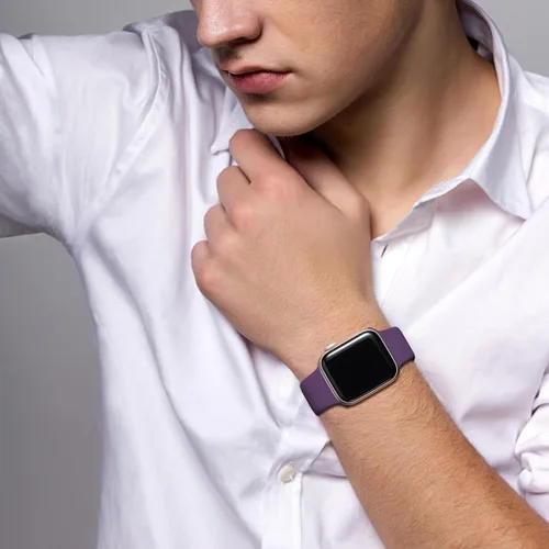 Miniatura 6 de Correas deportivas compatibles con Apple Watch de 1.65, 1.73, 1.77, 1.77, 1.61, 1.49, 1.57 y 1.73 pulgadas, para mujeres y hombres, correa de Púrpura