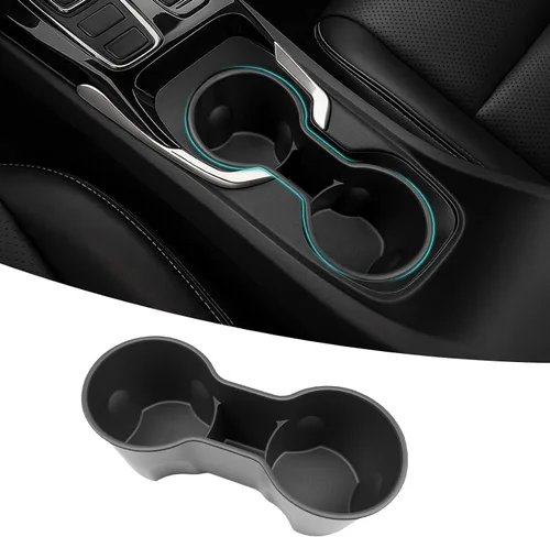 Miniatura 11 de Organizador de portavasos compatible con accesorios Chevy Equinox 2018-2024, sin ruido, a prueba de agua y polvo, TPE inserto para consola