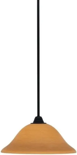 Miniatura 12 de Toltec Lighting Paramount - Mini colgante de 1 luz en acabado negro mate con cristal de arte perla de 7 pulgadas y estilo negro
