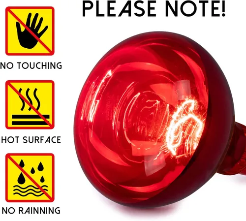 Miniatura 7 de Bombillas de calor de 250 vatios para pollos, lámpara de calor R40 para pollos, bombillas de calor infrarrojos para calentador de criadera, calor