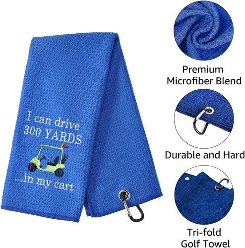 Miniatura 3 de TOUNER Toalla de golf divertida, regalos para papá, hombres, regalos de jubilación para golfistas, toalla de golf bordada divertida para bolsas