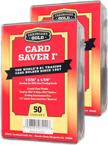Cardboard Gold Card Saver 1-100 unidades – Soporte para tarjetas semirrígido, protectores de tarjetas de intercambio – Aprobado por la PSA para