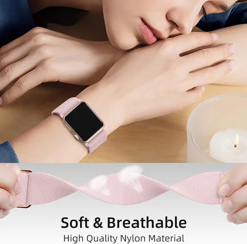 Miniatura 3 de DaQin Paquete de 3 bandas elásticas compatibles con Apple Watch para mujeres de 1.65 pulgadas, 1.57 pulgadas, 1.61 pulgadas, 1.73 pulgadas, correa