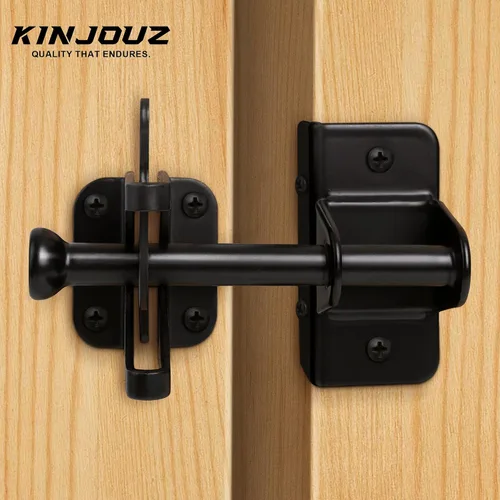 Miniatura 5 de Pestillo de puerta de autobloqueo para valla de madera, pestillo de valla de gravedad automática resistente para puerta de metal de madera, hardware