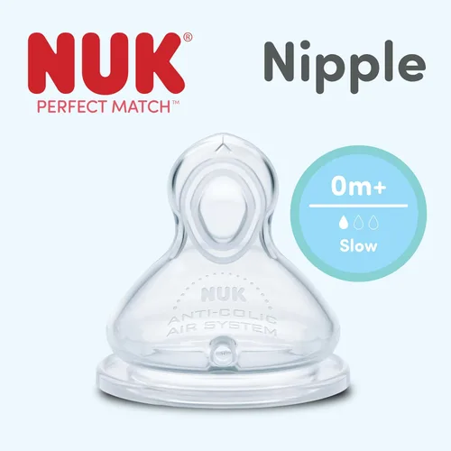 Miniatura 5 de NUK Simply Natural - Pezones para biberón, de silicona de flujo medio, sistema de aire anticólicos extrasuaves, sin BPA, paquete de 2