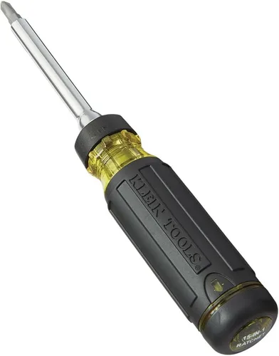 Miniatura 10 de Klein Tools 32305 - Destornillador de trinquete multibroca, herramienta 15 en 1 con puntas Phillips, ranuradas, cuadradas, Torx y combo