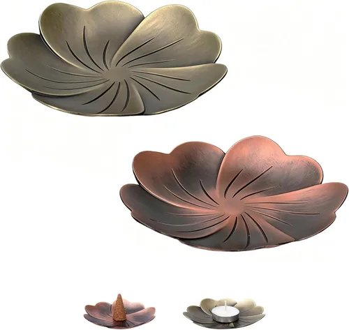 Paquete de 2 soportes de incienso para conos, velas de té, soporte para quemador de cono de incienso perfumado, bandeja para decoración del hogar