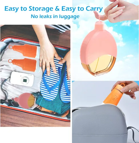 Miniatura 3 de Fundas elásticas para viajes a prueba de fugas, fundas de botellas de silicona para viajes, accesorios para mujeres y hombres para equipaje, funda a