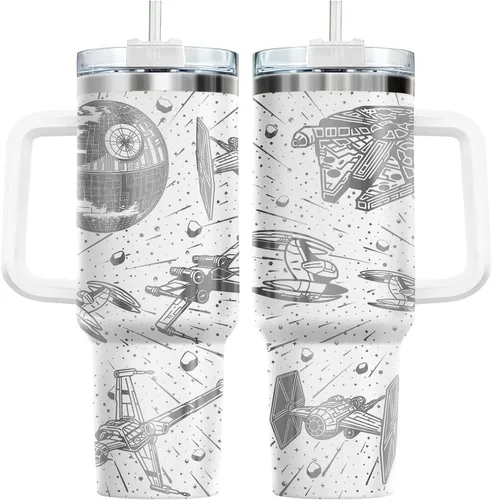 Miniatura 22 de 34HD Regalos de cumpleaños para el Día del Padre, de parte de su hija o hijo, taza de viaje aislada para 50 cumpleaños, clásico de 40 onzas con asa