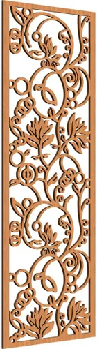 Miniatura 173 de 9 3/8"W x 24 3/8"H x 1/4"T Caspio Decorativos Paneles De Pared De Madera De Calado, Roble Rojo rojo (Red Oak)