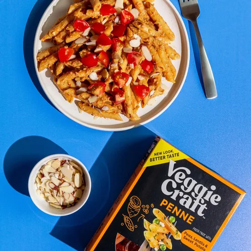 Miniatura 7 de Veggiecraft Farms Penne Pasta - Pasta baja en carbohidratos, alta en proteínas, hecha con batata, lentejas y guisantes, sin gluten, fideos de pasta
