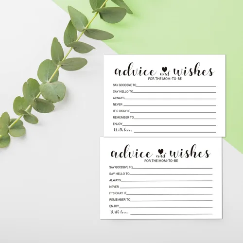 Miniatura 5 de KRUCVOJO 50 tarjetas de consejos y deseos para los futuros padres - Tarjetas de consejos para nuevos padres para actividades de juegos de baby