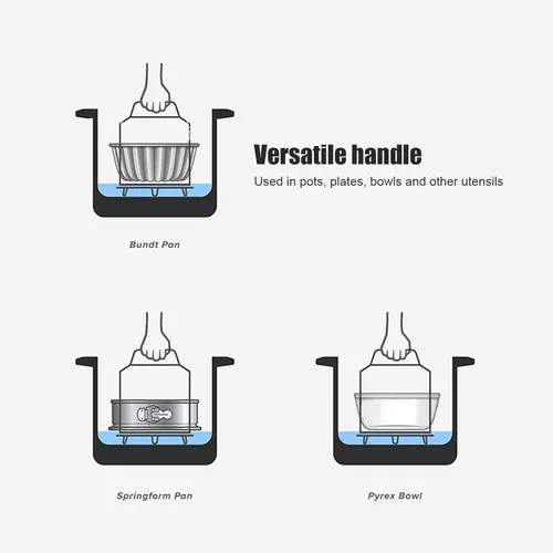 Miniatura 5 de Insertos apilables de acero inoxidable, juego de insertos de vapor de 2 niveles de 6 cuartos con asas para ollas instantáneas y ollas a presión
