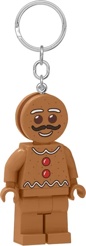 Miniatura 9 de LEGO Minifigures - Figura grande de 3 pulgadas de alto, llavero de luz - Hombre de jengibre (KE182H), Marrón