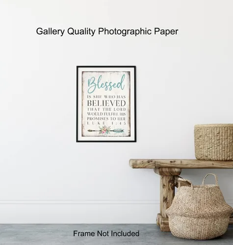 Miniatura 8 de Arte de pared inspirador con versículo bíblico de 11 x 14 pulgadas, versículos bíblicos motivacionales, decoración de pared para mujeres, impresión