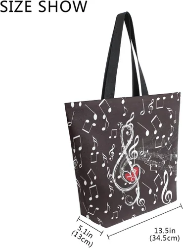 Miniatura 5 de Bolsa de comestibles de lona de cereza japonesa Bolso de libro casual de hombro