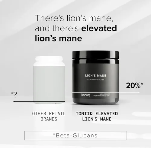Miniatura 4 de Toniiq Lion's Mane - Extracto 10:1 de ultra alta potencia con polisacáridos al 30% - altamente concentrado y bioactivo - probado en laboratorio