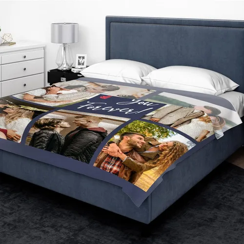 Miniatura 4 de Manta personalizada con foto/texto, manta con imagen personalizada, regalos de amor, regalos personalizados para parejas para novio, novia, esposa