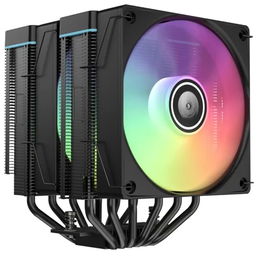 Ventilador de refrigeración por aire IX20 ARGB Twin Tower CPU Cooler | 6 tubos de calor de cobre, 5.00 x 5.4 x 6.2 pulgadas, AMD AM4/AM5 e Intel LGA