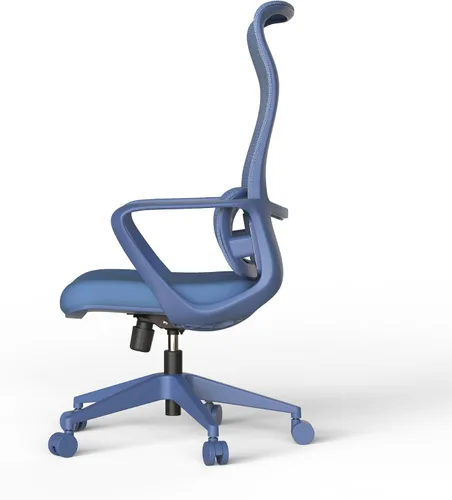 Miniatura 6 de Modern Executive Office Chair with Adjustable Height Lumbar Support 3D Armrests Ergonomic Curved Back Swivel Base Conference Room Task Chair