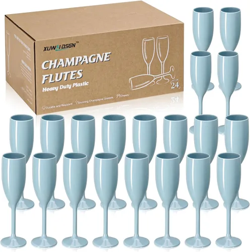 Miniatura 8 de XUWAIDSGN Copas de champán acrílicas, copas de tostado irrompibles con barra de mimosa, copas de vino reutilizables, copas de champán vintage, copas