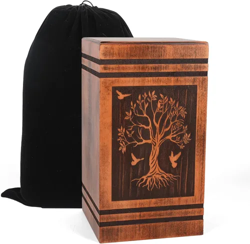 Miniatura 11 de Urnas Grandes para Cenizas Humanas de Adultos Hombres, Urnas Decorativas para Mamá, Urnas de Cremación para Mujeres, Urna de Cruz de Madera