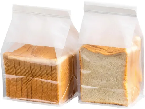 Miniatura 12 de 50 bolsas de pan de 8.6 pulgadas con cierre de alambre, bolsas grandes para pan hechas de papel de algodón marrón, bolsa de almacenamiento y empaque