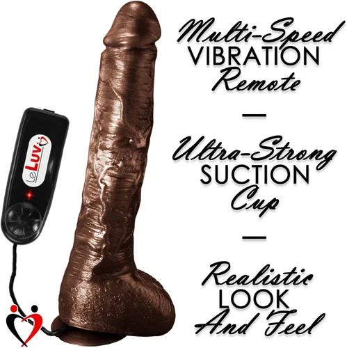 Miniatura 2 de LeLuv Vibrador Pene Venoso Realista de 10 Pulgadas con Ventosa Grueso Largo Rosa Rosado