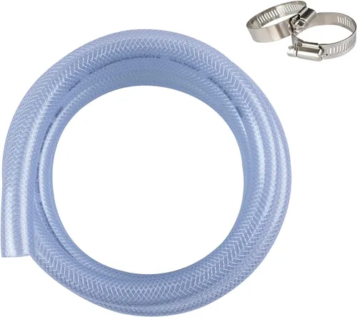 Miniatura 9 de Tubo de PVC trenzado transparente flexible de alta presión de 3/4" ID, 25 pies