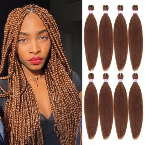Miniatura 87 de Extensiones de cabello para trenzar preestiradas, color negro, 12 pulgadas, 8 paquetes de cabello natural para trenzar, fácil trenza, ajuste de agua