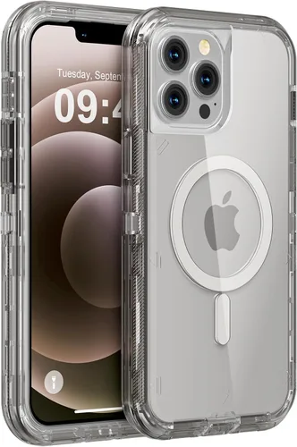 Miniatura 24 de Follaroma para iPhone 17 Pro Max, Funda Compatible con MagSafe, Funda Magnética Transparente de Doble Capa, Funda Resistente Anti-Caída y a Prueba