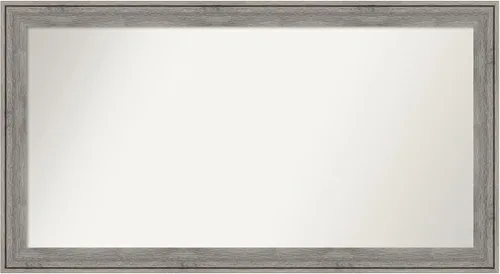 Miniatura 384 de Amanti Art Espejo de pared personalizado no biselado (24.5 x 24.5 pulgadas), marco gris marrón alta, varios tamaños personalizados, espejo de baño