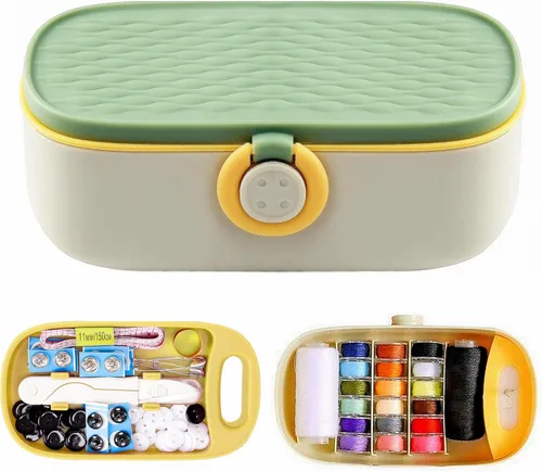 Miniatura 15 de FKOG Kit de proyecto de costura, 135 piezas de suministros de costura familiares de primera calidad, kit de reparación de hilo de coser, accesorios