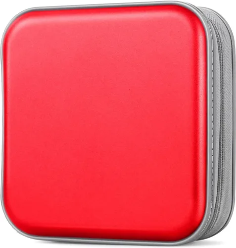 Miniatura 16 de Estuche para CD/DVD, 48 Capacidad, Negro, Plástico, Portátil, Ligero