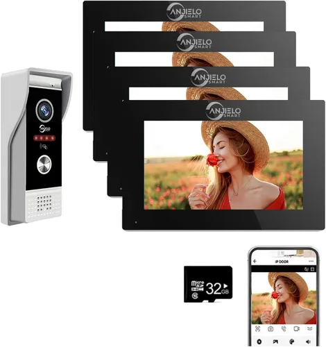 Miniatura 8 de TUYA - Timbre de video con cable, cámara de timbre de 1080P, monitor táctil completo de 7/10 pulgadas, WiFi Smart Home Video Intercomunicador Kit