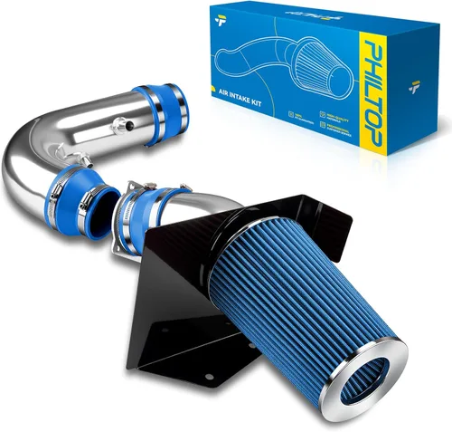 Miniatura 10 de PHILTOP Kit de entrada de aire frío de 3.7" Sistema compatible con Ford F250/F350/F450/F550 Super Duty 2003 2004 2005 2006 2007 V8 6.0L, Excursion