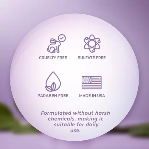 Miniatura 6 de INFINA ESSENTIALS Champú morado para cabello rubio, gris, cobrizo y teñido sin sulfatos, enriquecido con té verde y manzanilla y aceite de aguacate