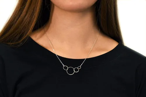 Miniatura 3 de EFYTAL Regalos de 40 cumpleaños para mujer, collar de cuatro círculos de plata de ley, regalo para cumpleaños de 40 años, ideas de regalos