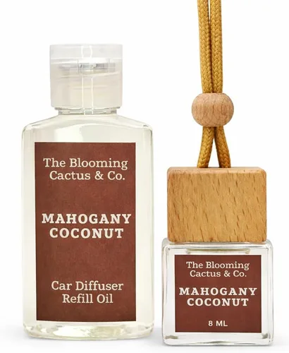 Miniatura 11 de The Blooming Cactus & Co. - Difusor para coche con recarga incluida Fragancia para coche en movimiento Ambientador para coche colgante