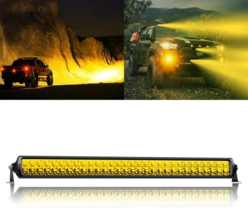 Miniatura 24 de Barra de luz LED de 12 pulgadas EK ENNOKING de doble fila, foco marino blanco, alta luminosidad, 100 W, luz LED de haz puntual y de inundación, luz