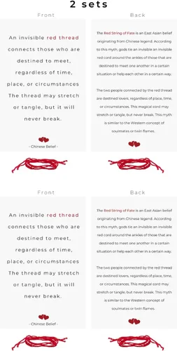 Miniatura 8 de Red String of Fate Bracelet - Anniversary Gift Couples - Boyfriend Girlfriend Matching Bracelets - Husband Wife Couple Jewelry - Pulseras Hilo Rojo