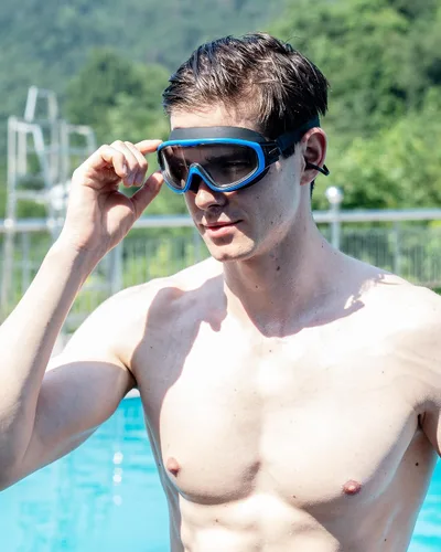 Miniatura 3 de Gafas de natación, visión amplia, visión clara, gafas de natación para adultos, protección UV antivaho, sin fugas, gafas de piscina