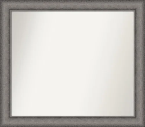 Miniatura 92 de Amanti Art Espejo de pared personalizado no biselado (24.5 x 24.5 pulgadas), marco gris marrón alta, varios tamaños personalizados, espejo de baño