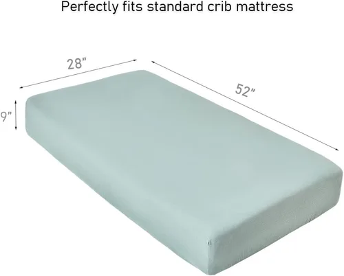 Miniatura 3 de Sábanas de muselina para cuna, para niños y niñas, sábana bajera neutra para cuna estándar y colchón de niño pequeño, suave y transpirable, 28 x 52
